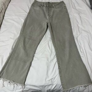 Zara Light Green Flare Jeans